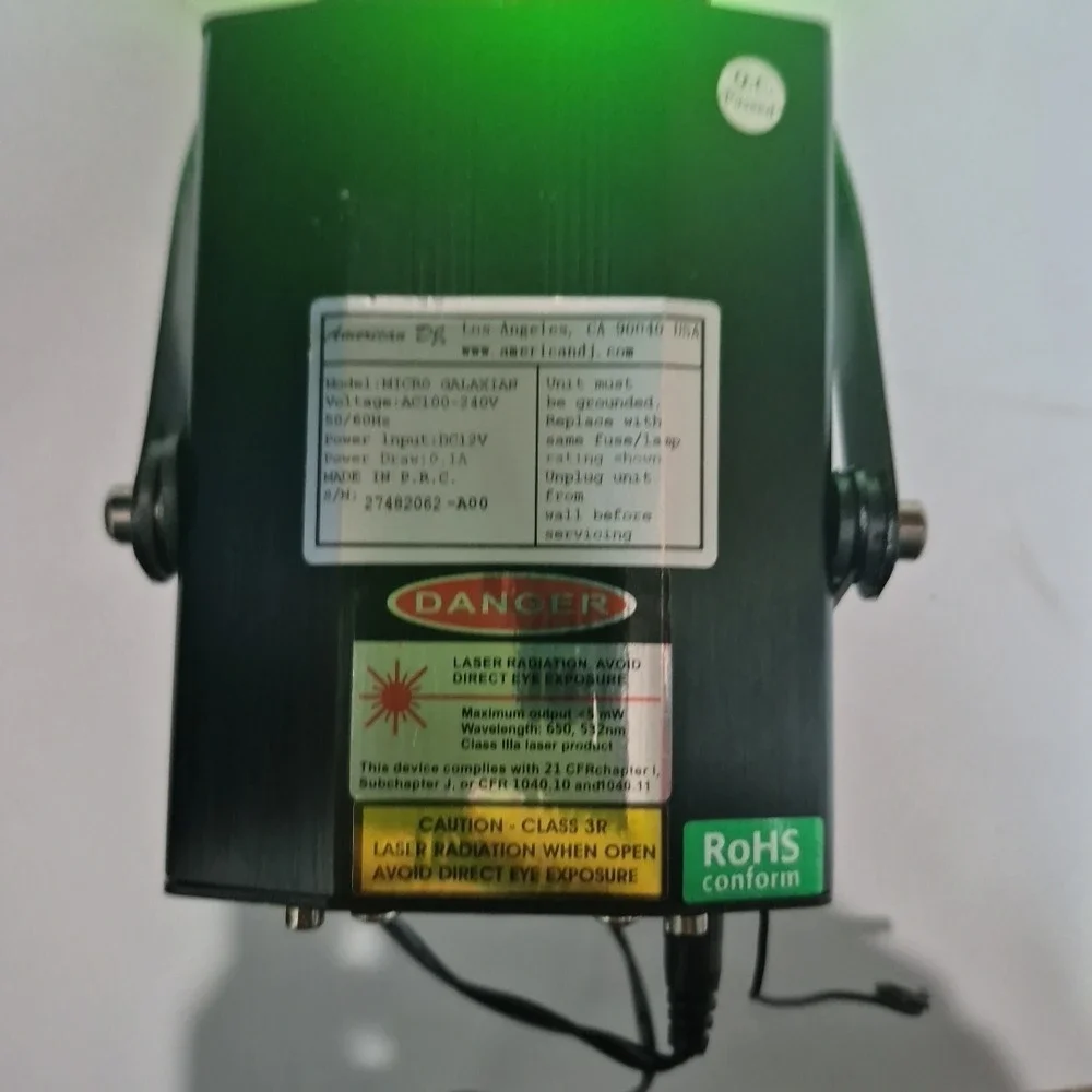 American DJ Micro Galaxian Laser Projector Unisex OS Black Red‎ Green Star